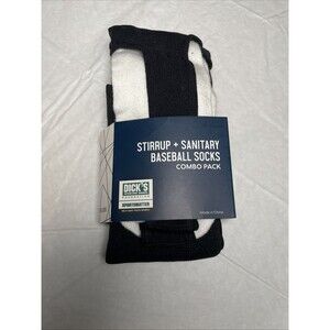 DSG‎ Stirrup + Sanitary Baseball/Softball Socks Combo Pack Shoe Sz 8-13/L NEW